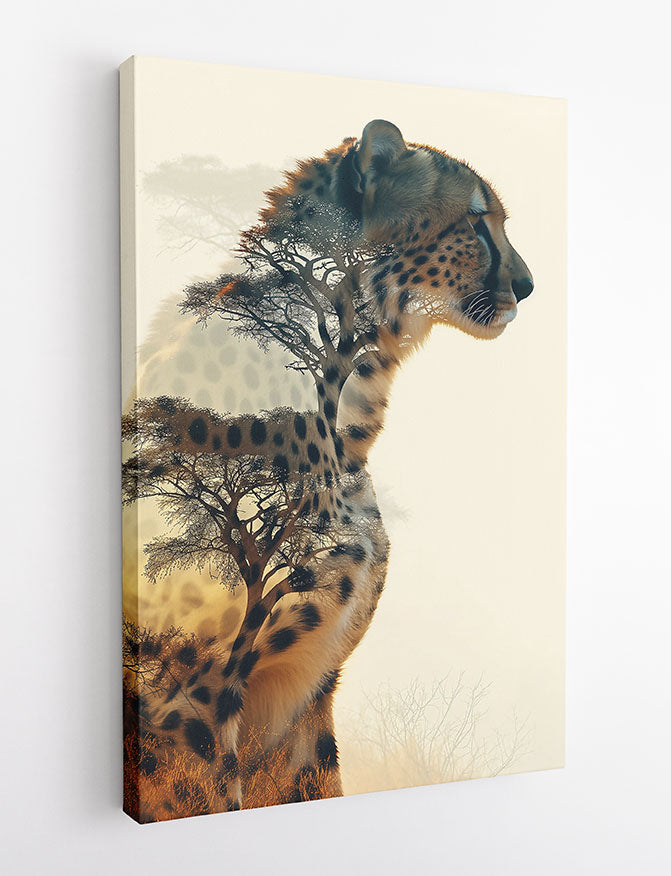 T863 Cheetah Canvas Art Prints, T-Shirts, Posters, and Mugs, Cushion Cover