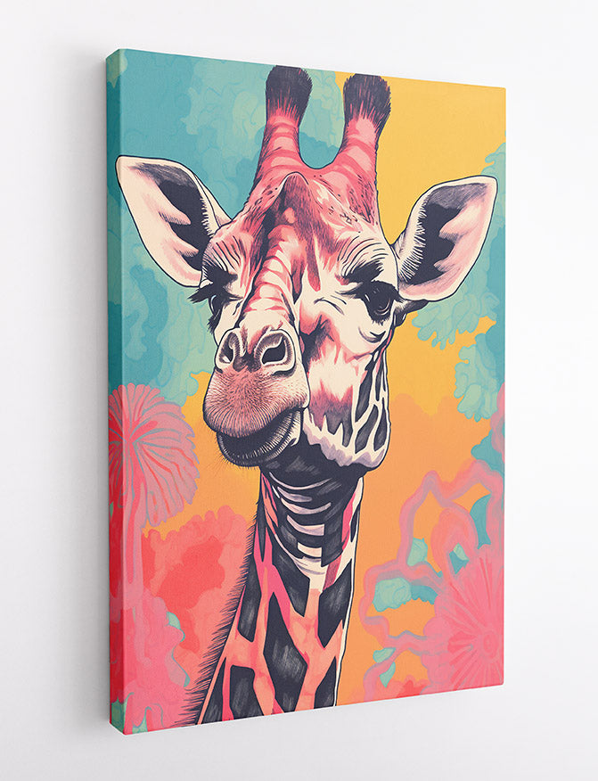 T656 Giraffe Canvas Art Prints, T-Shirts, Posters, and Mugs, Cushion Cover