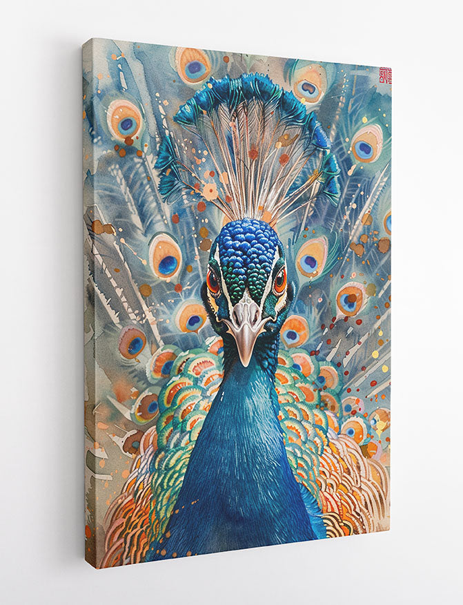 T986 peacock Canvas Art Prints, T-Shirts, Posters, and Mugs, Cushion Cover