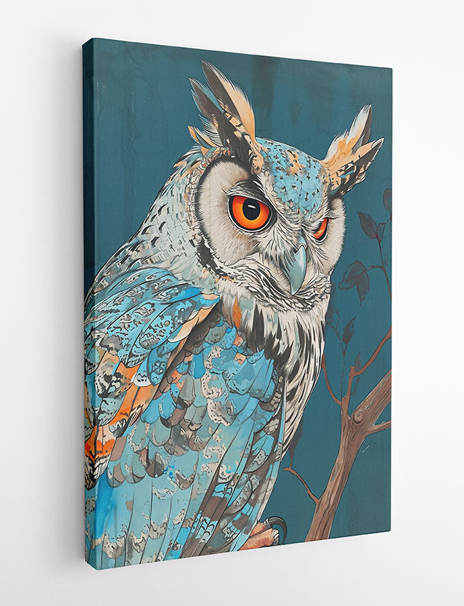 T823 Owl Canvas Art Prints, T-Shirts, Posters, and Mugs, Cushion Cover