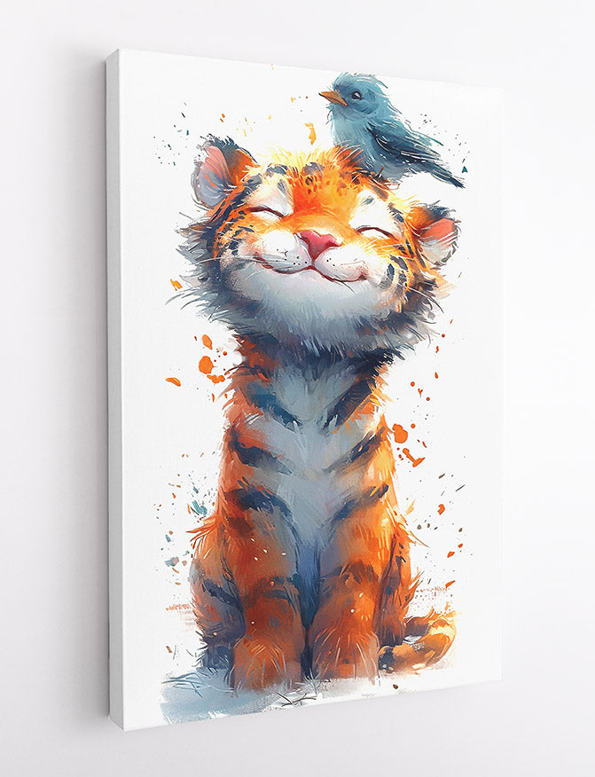 T614 Tiger Canvas Art Prints, T-Shirts, Posters, and Mugs, Cushion Cover