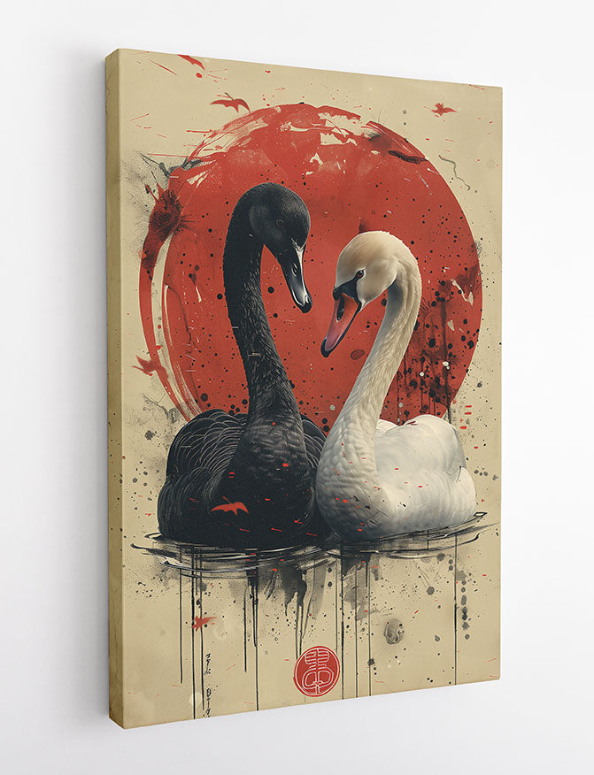 T869 Swan Canvas Art Prints, T-Shirts, Posters, and Mugs, Cushion Cover