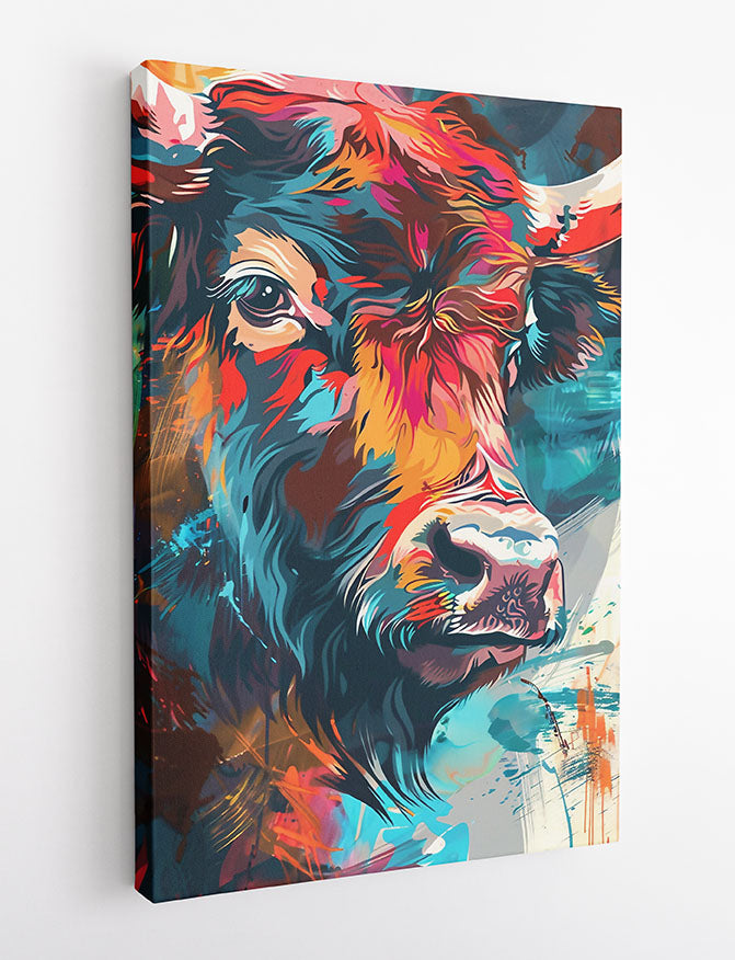 T847 Cow Canvas Art Prints, T-Shirts, Posters, and Mugs, Cushion Cover