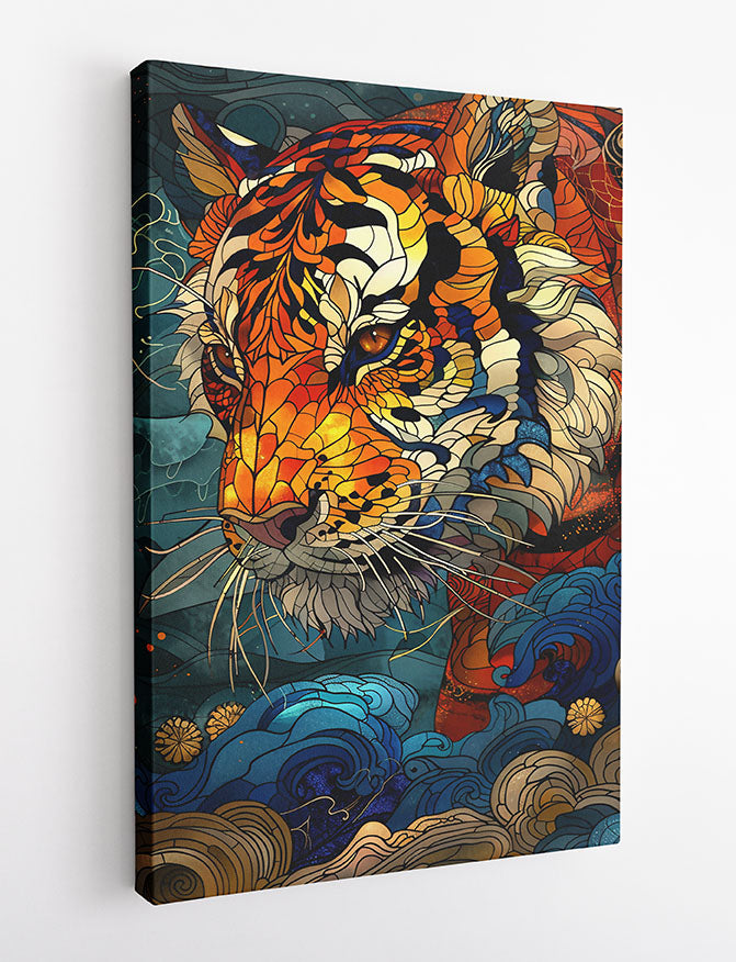 T781 Tiger Canvas Art Prints, T-Shirts, Posters, and Mugs, Cushion Cover