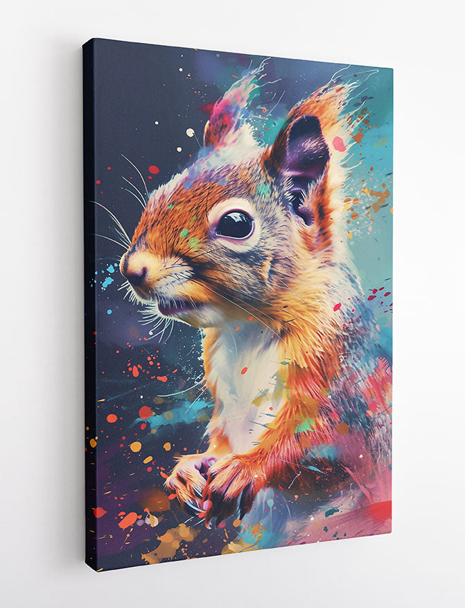 T828 Squirrel Canvas Art Prints, T-Shirts, Posters, and Mugs, Cushion Cover