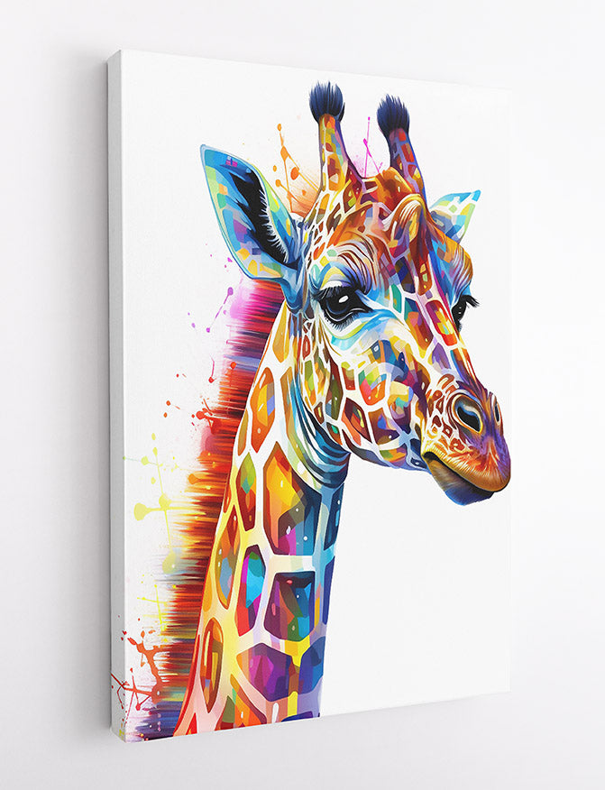 T544 Giraffe Canvas Art Prints, T-Shirts, Posters, and Mugs, Cushion Cover Expressive Collection