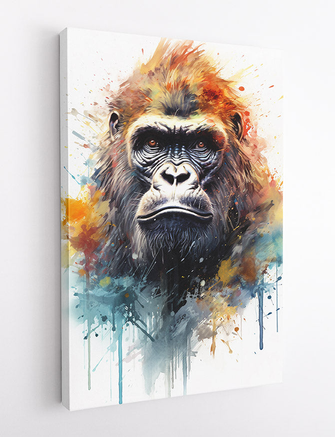 T546 Gorillas Canvas Art Prints, T-Shirts, Posters, and Mugs, Cushion Cover Expressive Collection