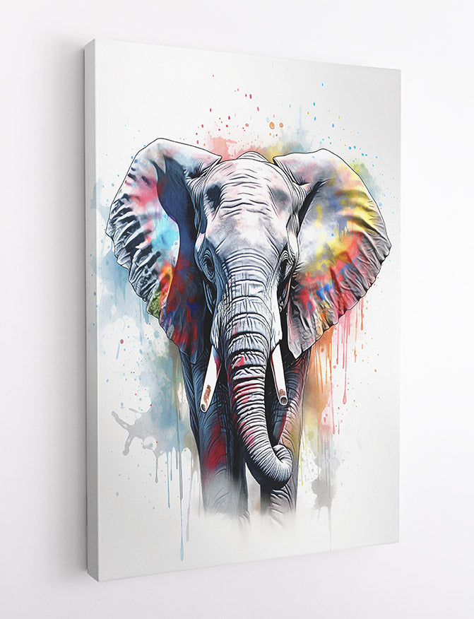 T576 Elephant Canvas Art Prints, T-Shirts, Posters, and Mugs, Cushion Cover