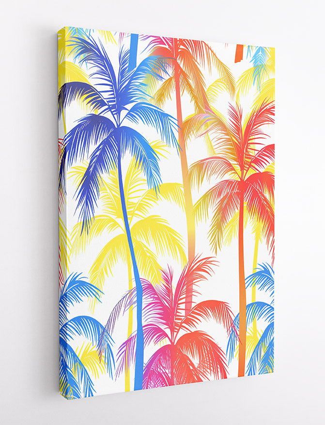 T666 Palm Trees Canvas Art Prints, T-Shirts, Posters, and Mugs, Cushion Cover