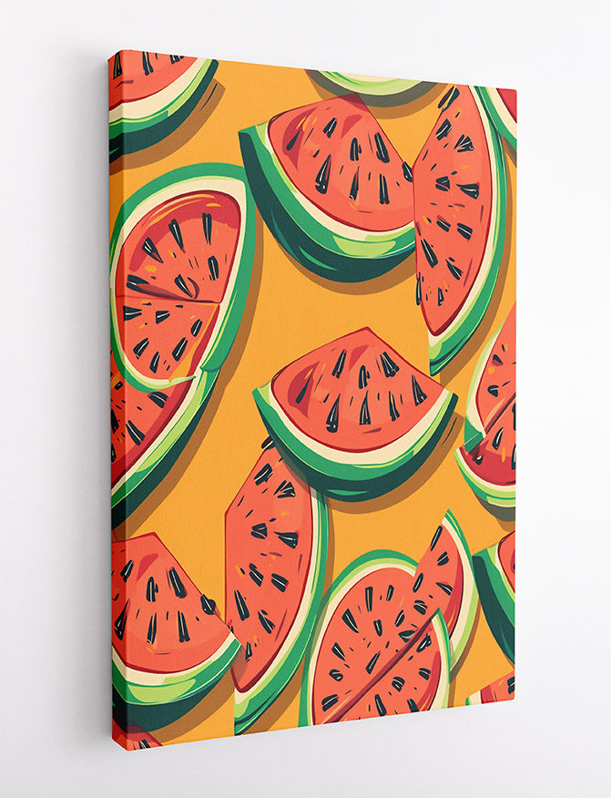 T681 Watermelon Canvas Art Prints, T-Shirts, Posters, and Mugs, Cushion Cover