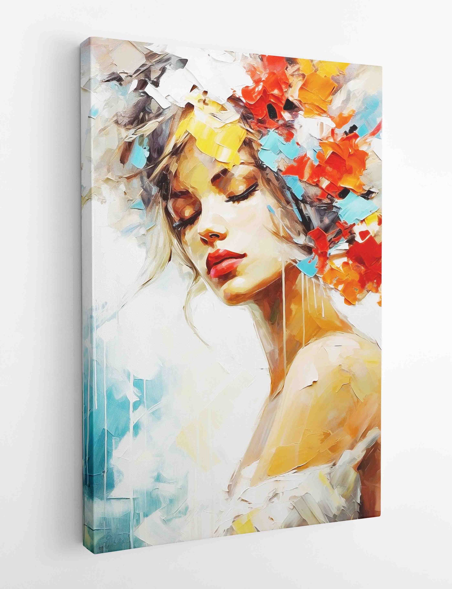 T403 Woman Canvas Art Prints, T-Shirts, Posters, and Mugs, Cushion Cover Expressive Collection