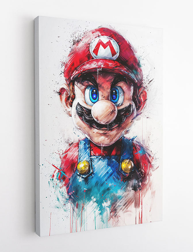 P334 Super Mario Canvas Art Prints, T-Shirts, Posters, and Mugs, Cushion Cover