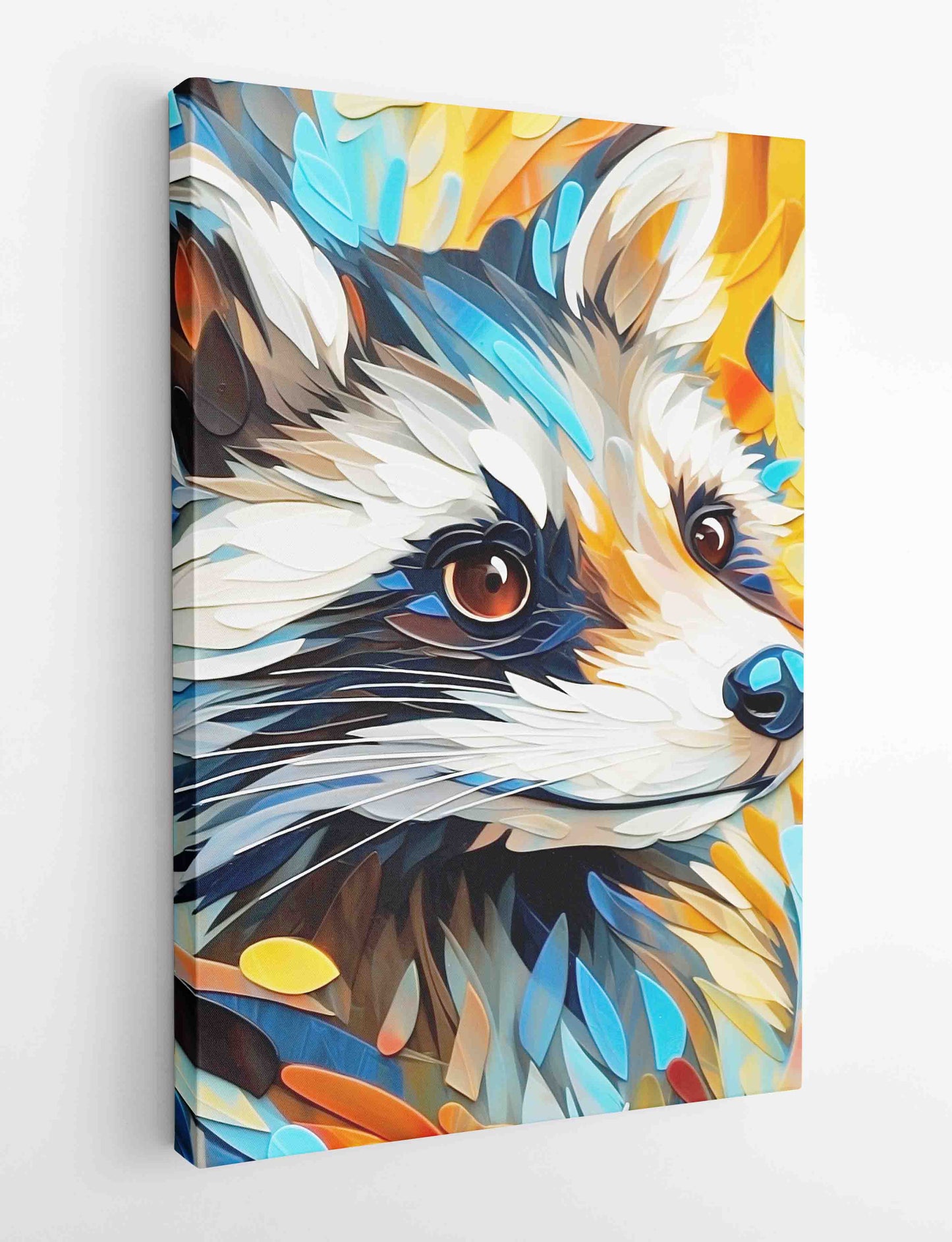 T422 Raccoon Canvas Art Prints, T-Shirts, Posters, and Mugs, Cushion Cover Expressive Collection