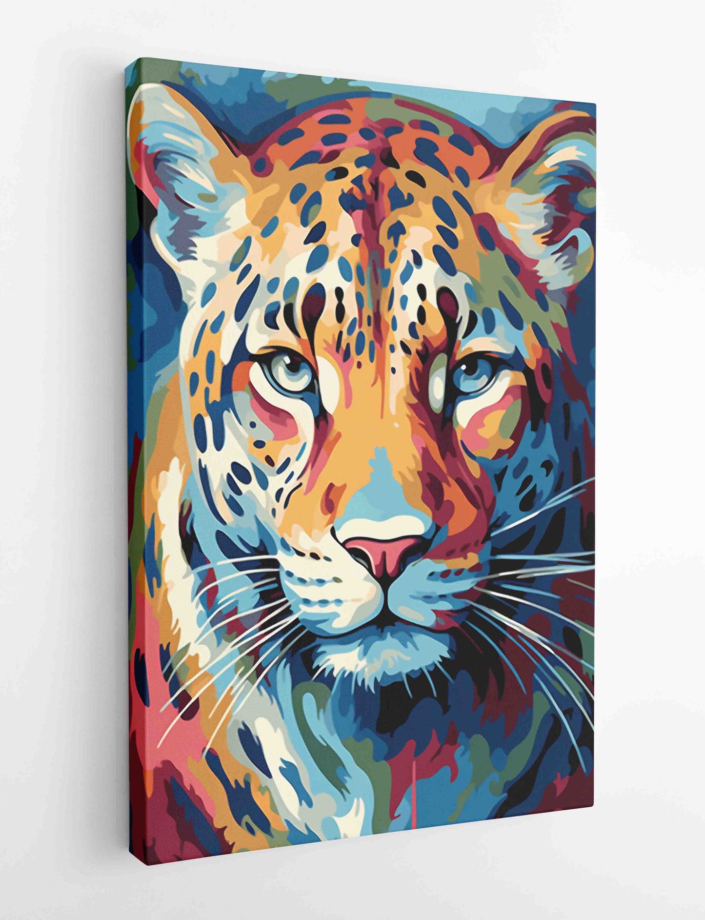 T439 Leopard Canvas Art Prints, T-Shirts, Posters, and Mugs, Cushion Cover Expressive Collection