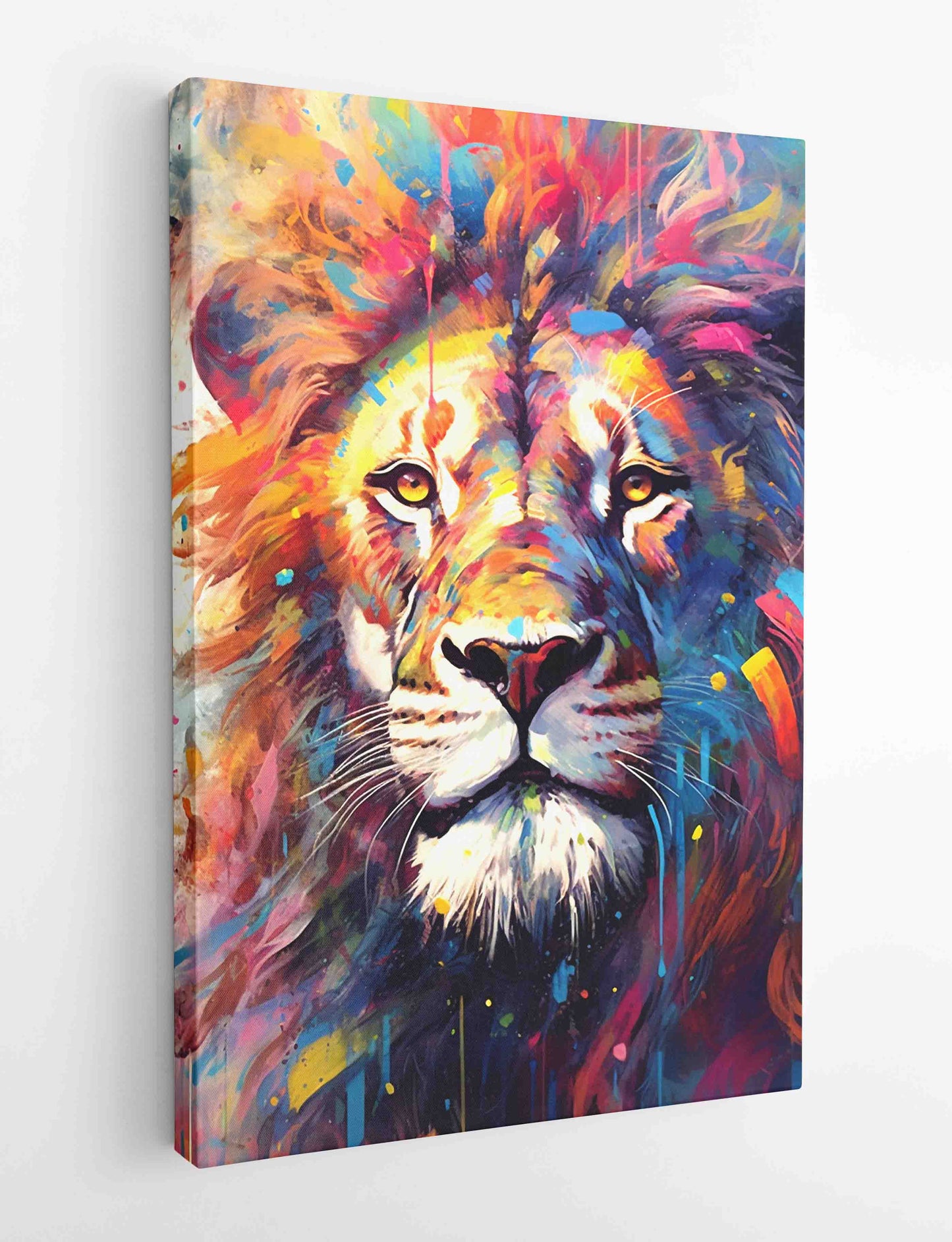 T449 Lion Canvas Art Prints, T-Shirts, Posters, and Mugs, Cushion Cover Expressive Collection