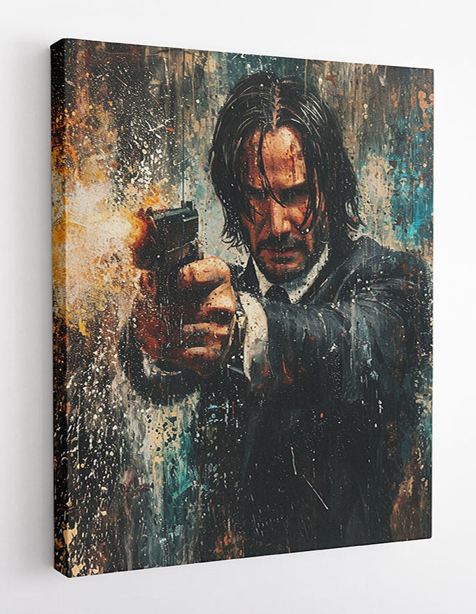 P373 John Wick Canvas Art Prints, T-Shirts, Posters, and Mugs, Cushion Cover