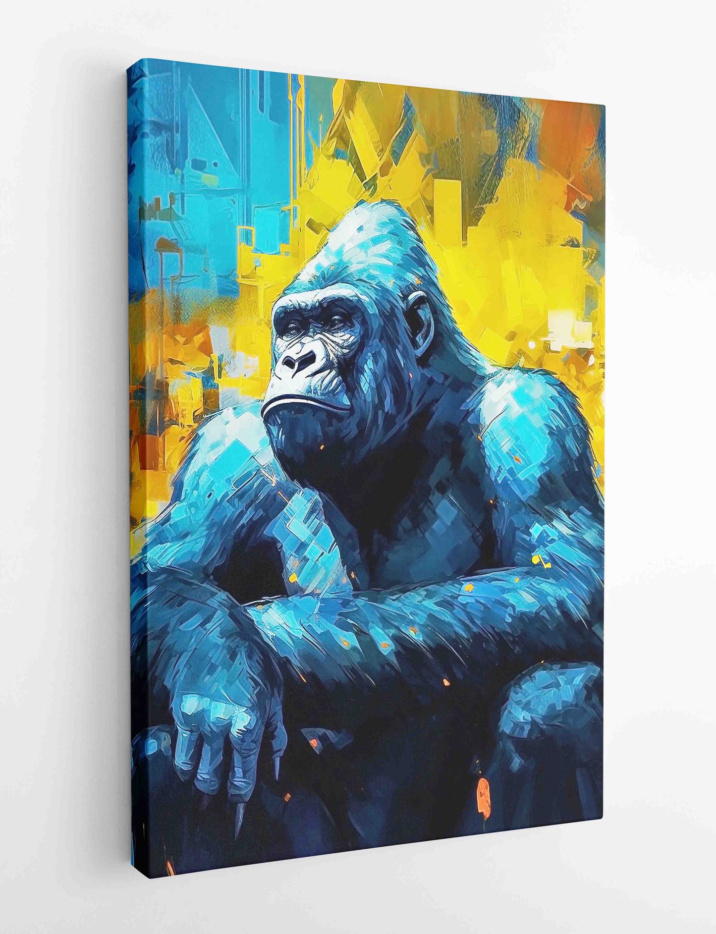 T459 Gorillas Canvas Art Prints, T-Shirts, Posters, and Mugs, Cushion Cover Expressive Collection