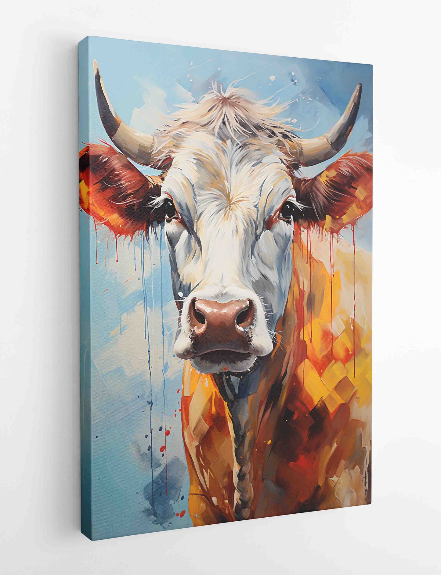 T492 Cow Canvas Art Prints, T-Shirts, Posters, and Mugs, Cushion Cover Expressive Collection