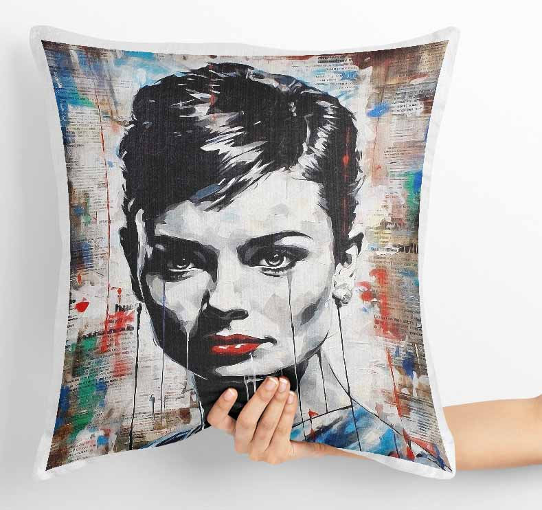 P187 Audrey Hepburn Canvas Art Prints, T-Shirts, Posters, and Mugs, Cushion Cover Expressive Collection