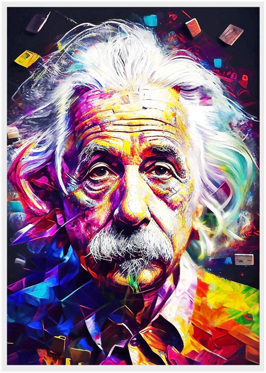 P138 Albert Einstein Canvas Art Prints, T-Shirts, Posters, and Mugs, Cushion Cover Expressive Collection