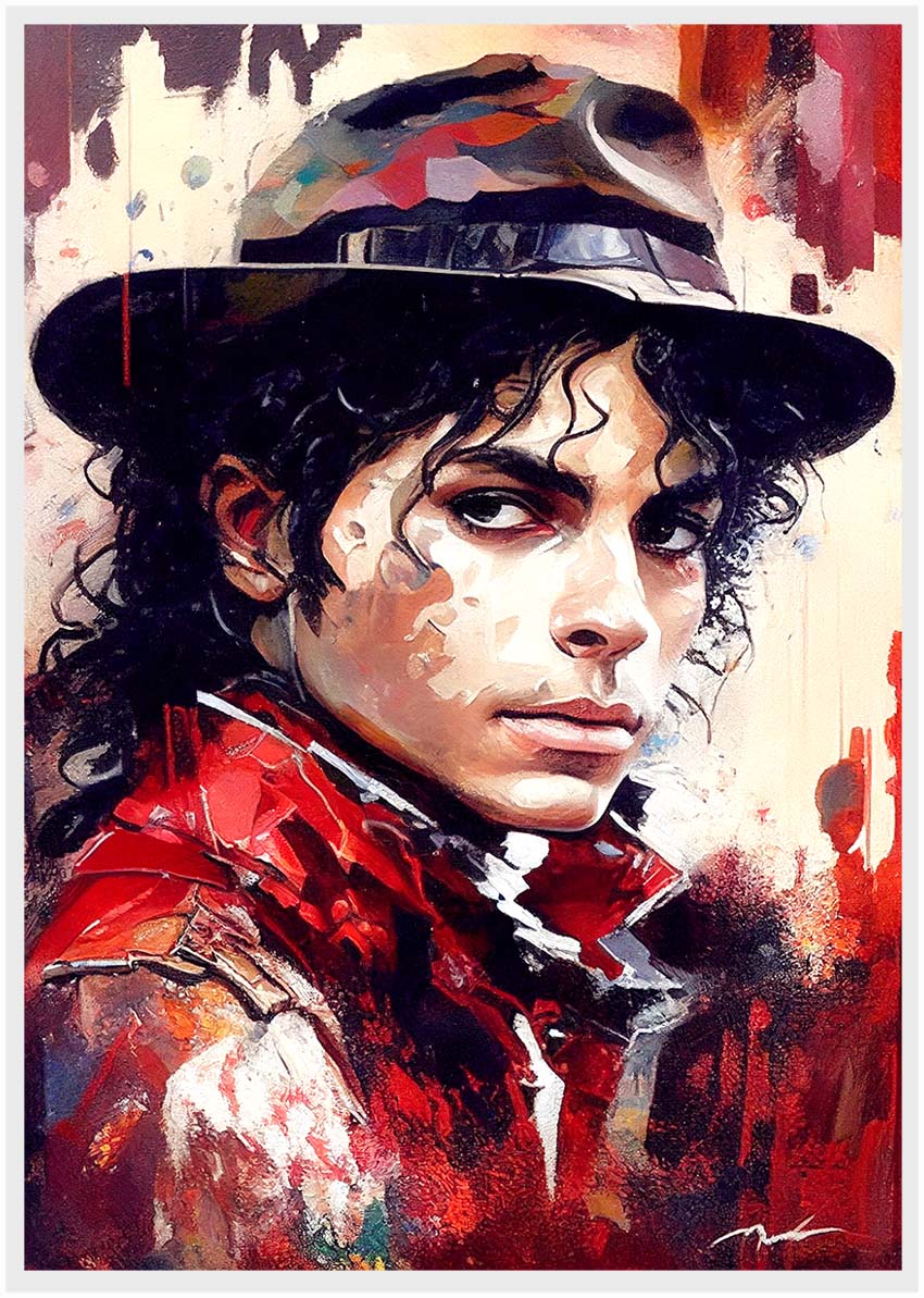 P175 AI Artistry Michael Jackson Printed Designs on Canvas, Poster, Mugs, Cushion Covers, and T-Shirts