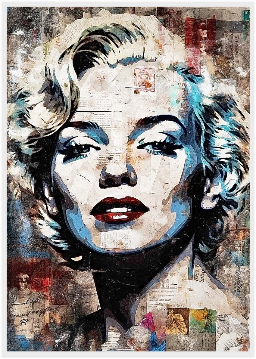 P186 Marilyn Monroe Canvas Art Prints, T-Shirts, Posters, and Mugs, Cushion Cover Expressive Collection