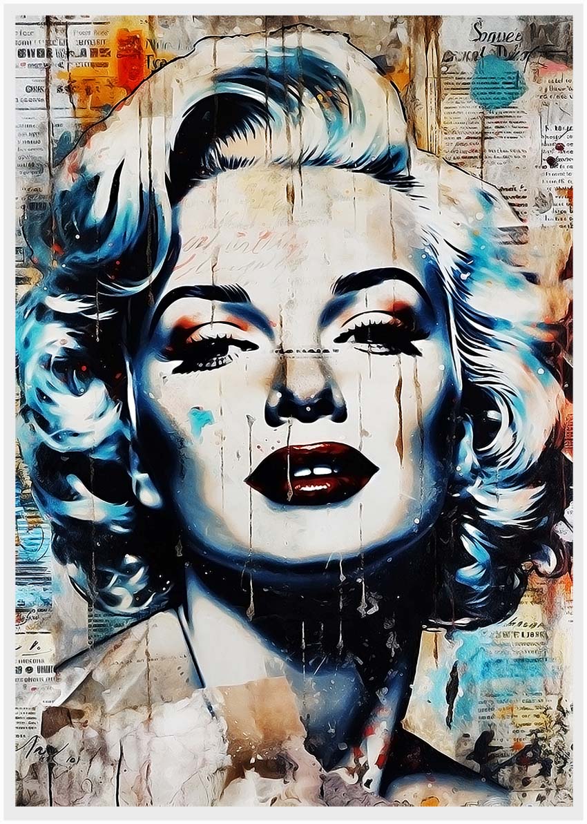 P189 Marilyn Monroe Canvas Art Prints, T-Shirts, Posters, and Mugs, Cushion Cover Expressive Collection