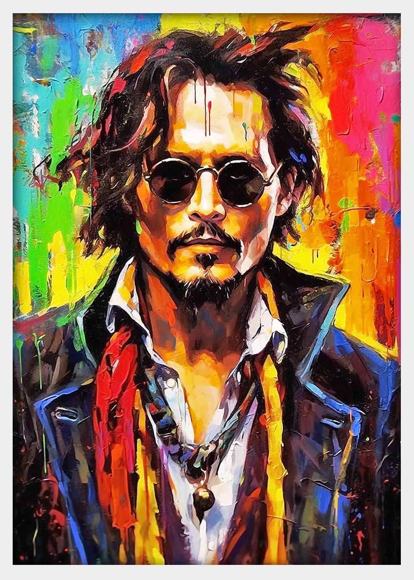 P202 Johnny Depp Art Prints, T-Shirts, Posters, and Mugs, Cushion Cover Expressive Collection