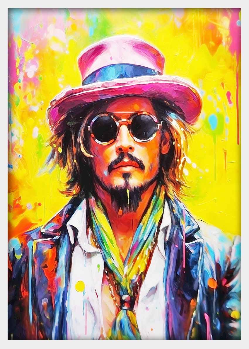 P203 Johnny Depp Canvas Art Prints, T-Shirts, Posters, and Mugs, Cushion Cover Expressive Collection