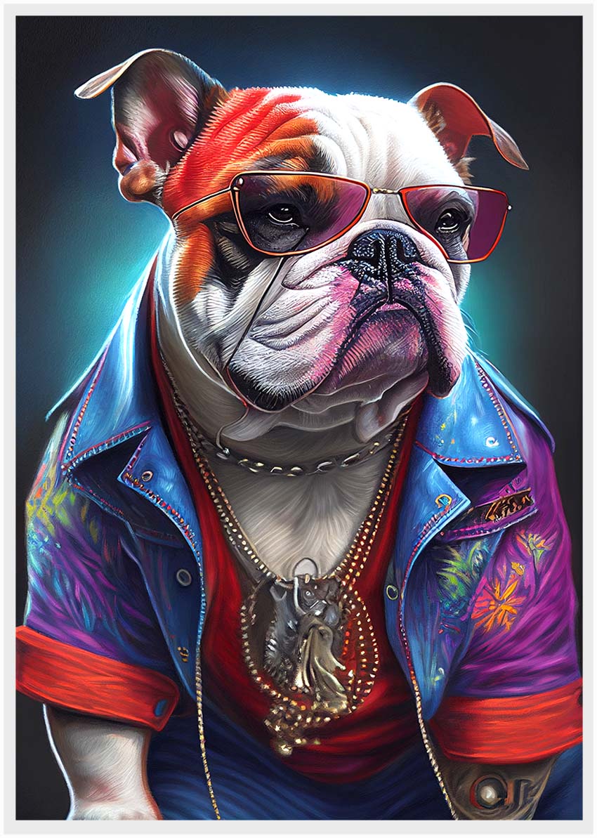 T205 Bulldog Canvas Art Prints, T-Shirts, Posters, and Mugs, Cushion Cover Expressive Collection