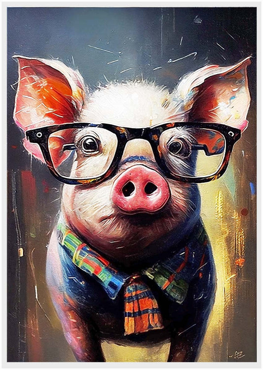 T217 Pig Canvas Art Prints, T-Shirts, Posters, and Mugs, Cushion Cover Expressive Collection