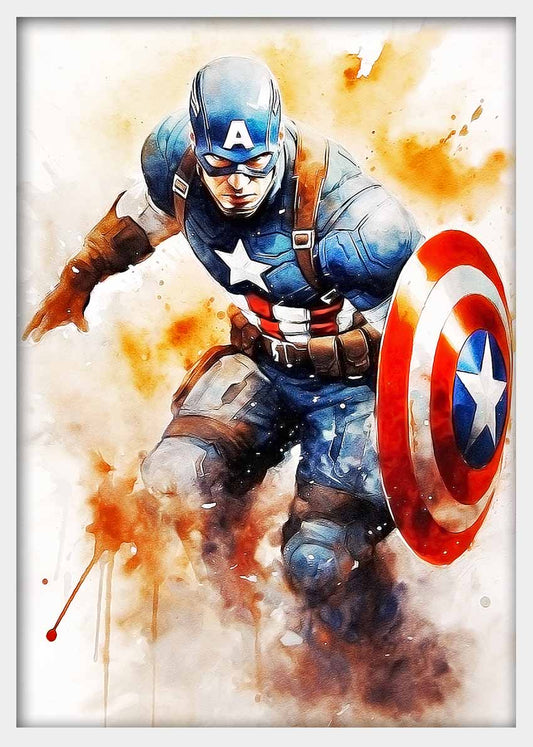 P221 Captain America Canvas Art Prints, T-Shirts, Posters, and Mugs, Cushion Cover Expressive Collection