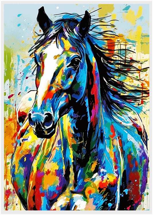 T244 Horse Canvas Art Prints, T-Shirts, Posters, and Mugs, Cushion Cover Expressive Collection