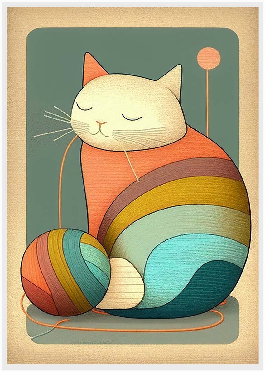 T28 Cat Retro Canvas Art Prints, T-Shirts, Posters, and Mugs, Cushion Cover Expressive Collection