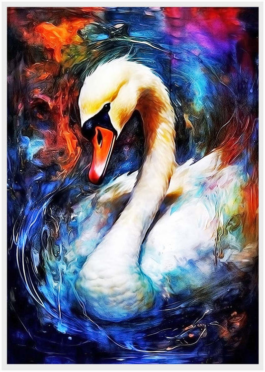 T281 Swan Canvas Art Prints, T-Shirts, Posters, and Mugs, Cushion Cover Expressive Collection