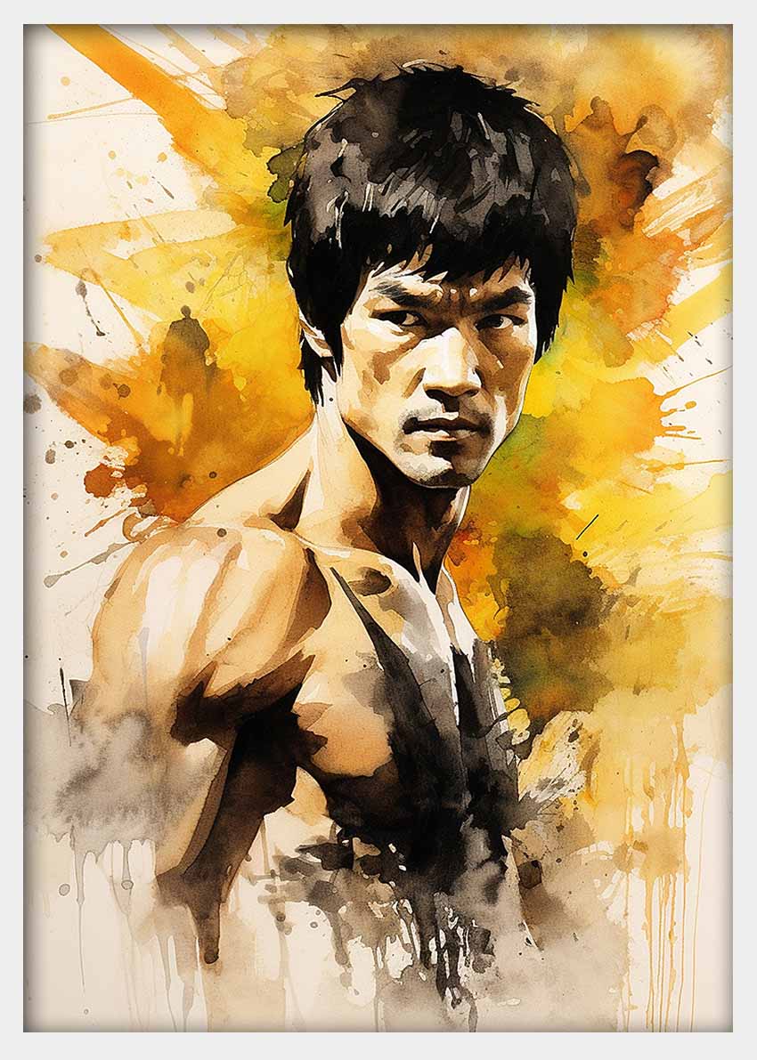 P281 Bruce Lee Canvas Art Prints, T-Shirts, Posters, and Mugs, Cushion Cover Expressive Collection