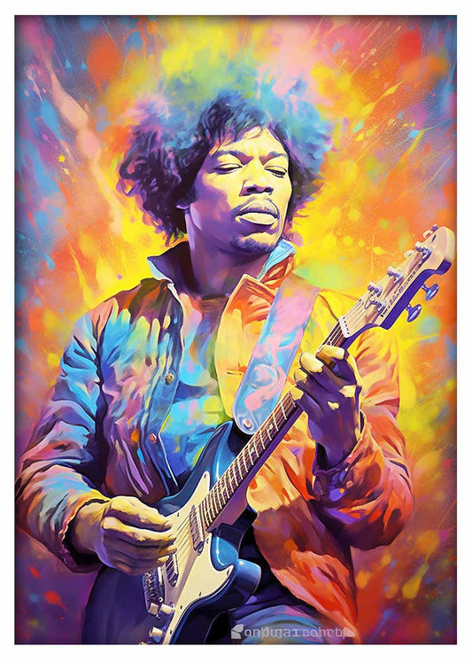 P298 Jimi Hendrix Canvas Art Prints, T-Shirts, Posters, and Mugs, Cushion Cover Expressive Collection