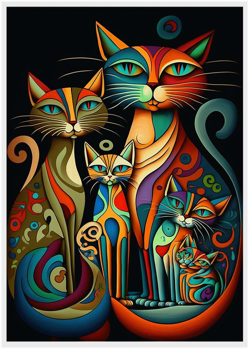 T317 Cat Canvas Art Prints, T-Shirts, Posters, and Mugs, Cushion Cover Expressive Collection