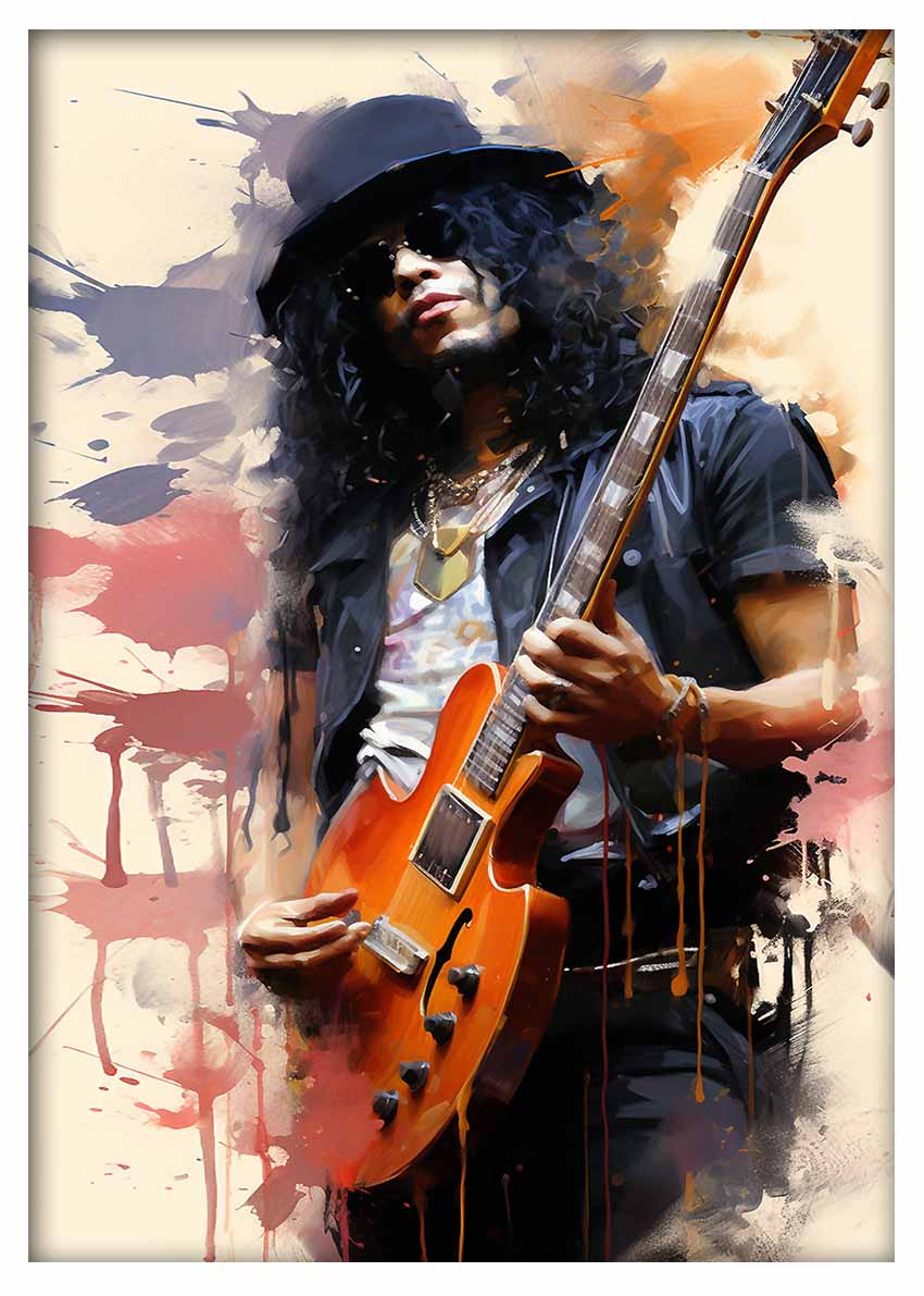 P327 Slash Poster, Slash of Guns N Roses Canvas Art Prints, T-Shirts, Posters, and Mugs, Cushion Cover