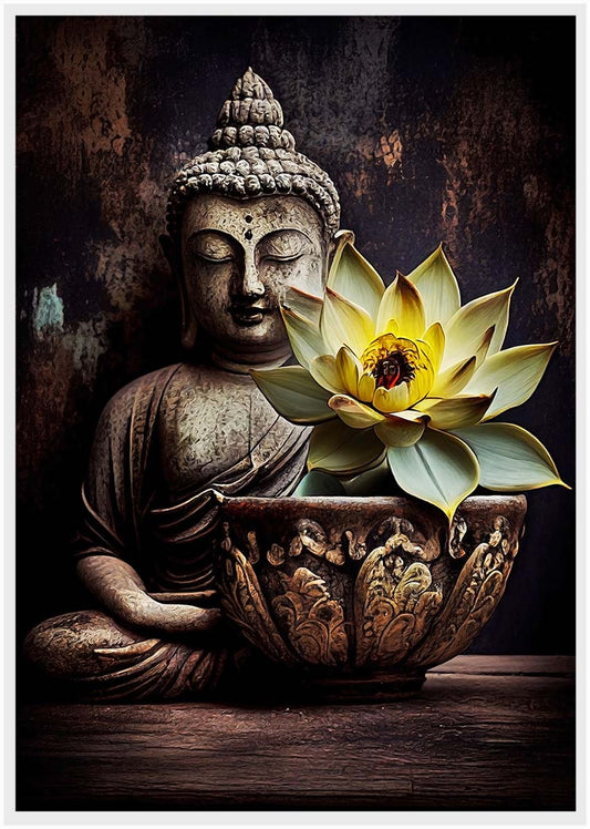 T34 Buddha Canvas Art Prints, T-Shirts, Posters, and Mugs, Cushion Cover Expressive Collection