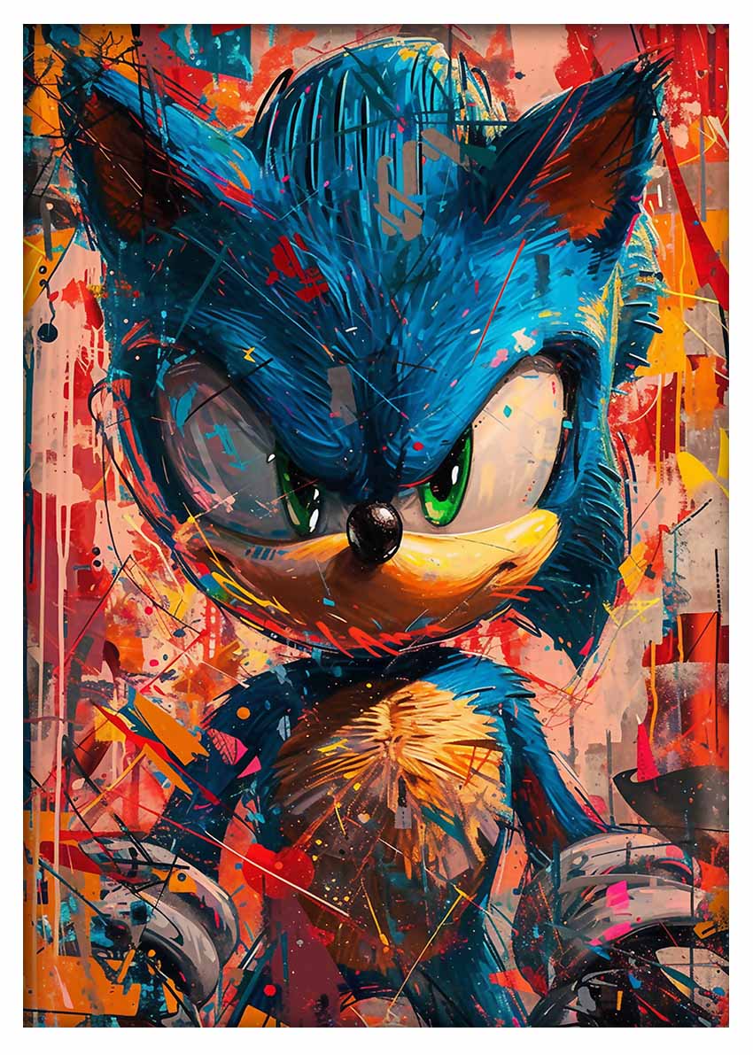 P342 sonic the hedgehog Canvas Art Prints, T-Shirts, Posters, and Mugs, Cushion Cover