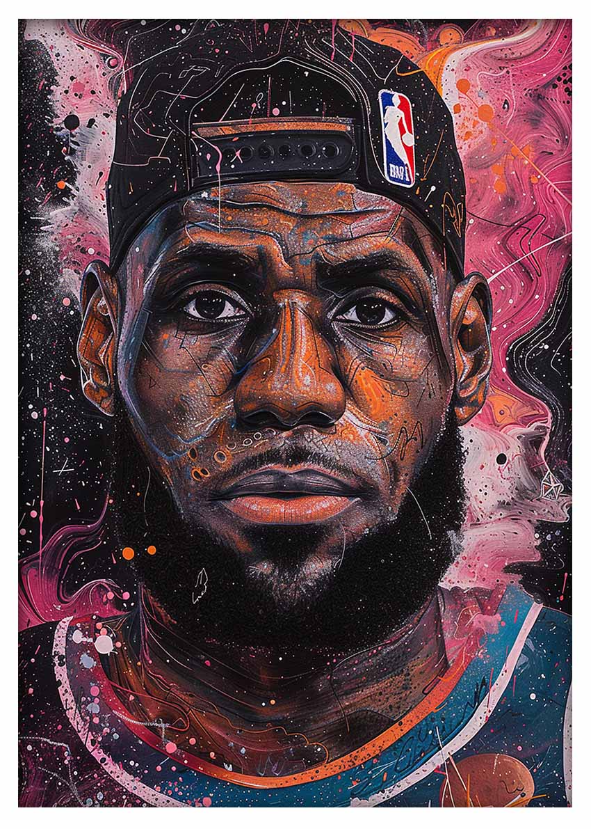 P362 LeBron James Canvas Art Prints, T-Shirts, Posters, and Mugs, Cushion Cover