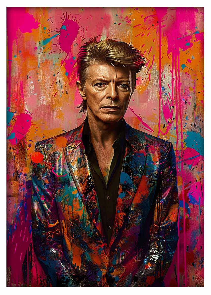 P370 David Bowie Canvas Art Prints, T-Shirts, Posters, and Mugs, Cushion Cover