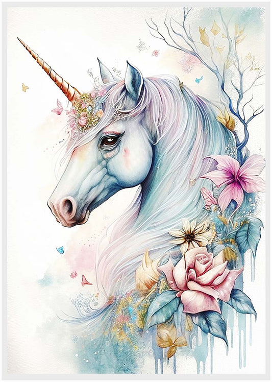 T52 Unicorn Canvas Art Prints, T-Shirts, Posters, and Mugs, Cushion Cover Expressive Collection