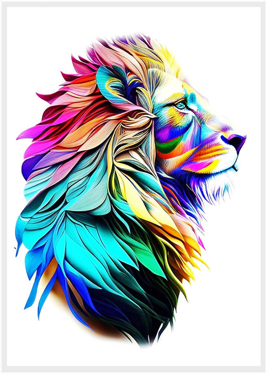 T60 Lion Canvas Art Prints, T-Shirts, Posters, and Mugs, Cushion Cover Expressive Collection