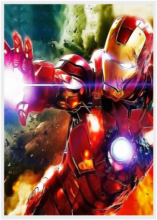 P106 Iron Man Canvas Art Prints, T-Shirts, Posters, and Mugs, Cushion Cover Expressive Collection