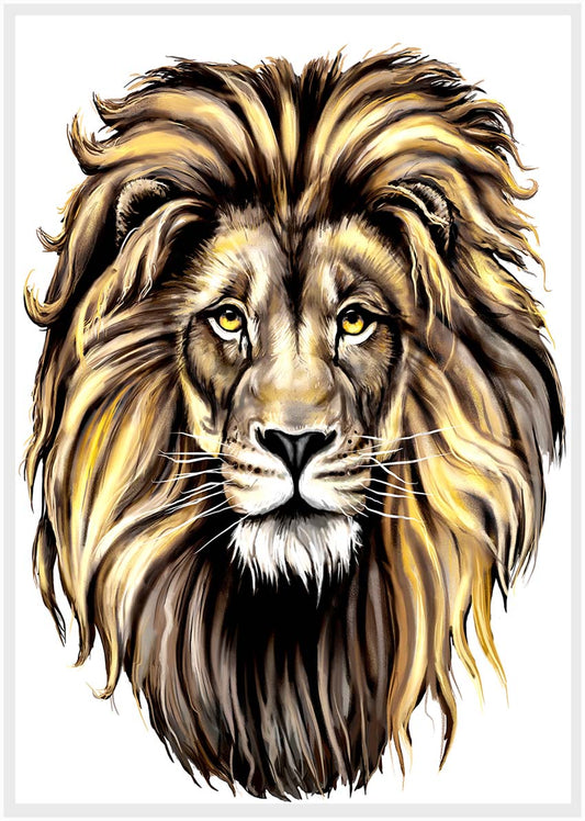 T14 Lion Canvas Art Prints, T-Shirts, Posters, and Mugs, Cushion Cover Expressive Collection