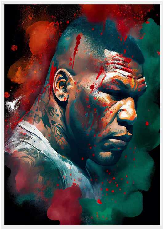 P27 Mike Tyson Canvas Art Prints, T-Shirts, Posters, and Mugs, Cushion Cover Expressive Collection