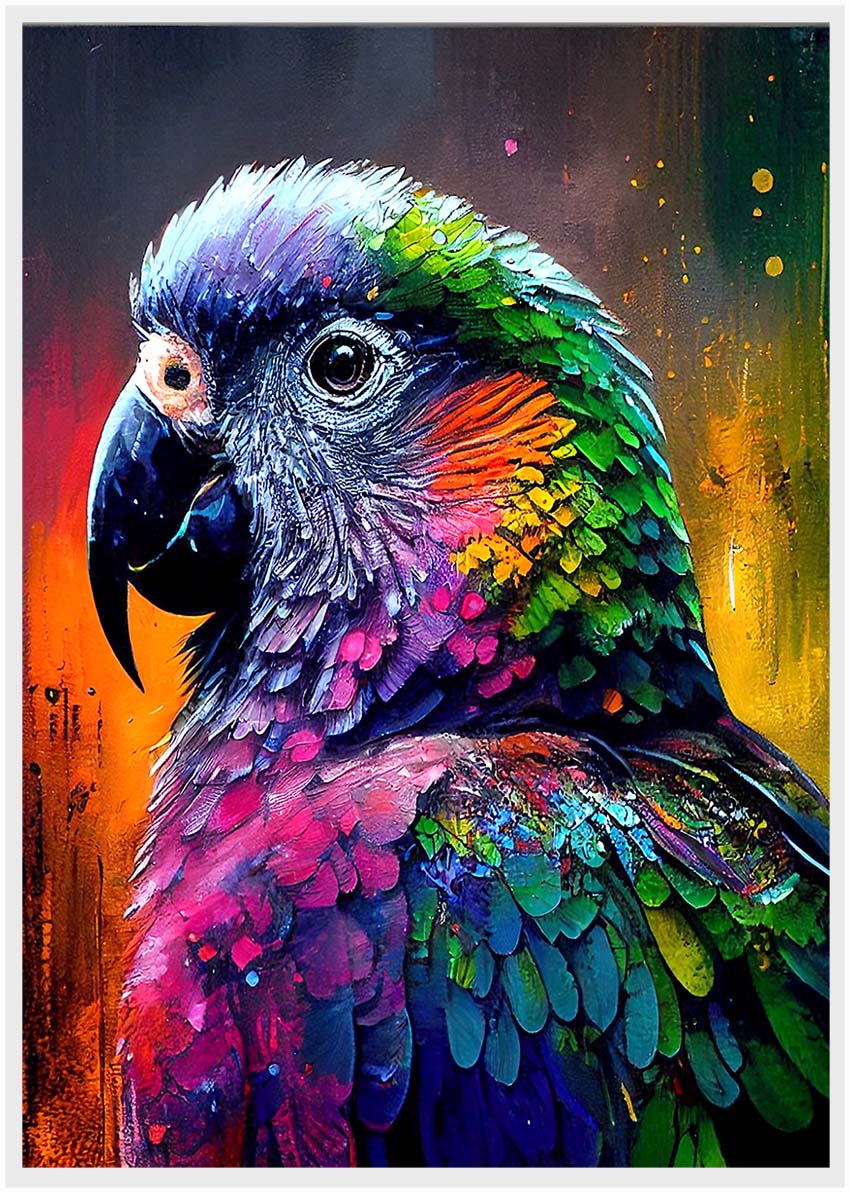 T5 Parrot Canvas Art Prints, T-Shirts, Posters, and Mugs: Expressive Collection