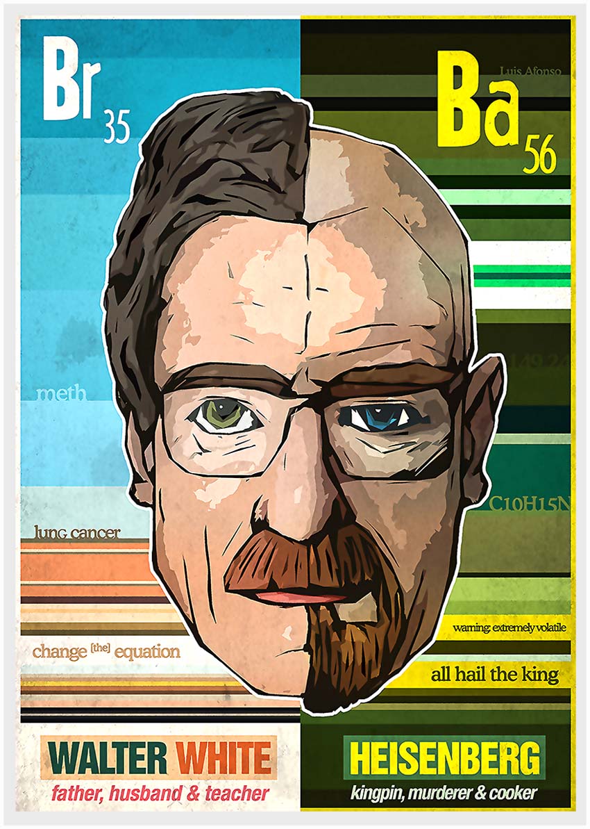 P54 Breaking Bad Canvas Art Prints, T-Shirts, Posters, and Mugs, Cushion Cover Expressive Collection